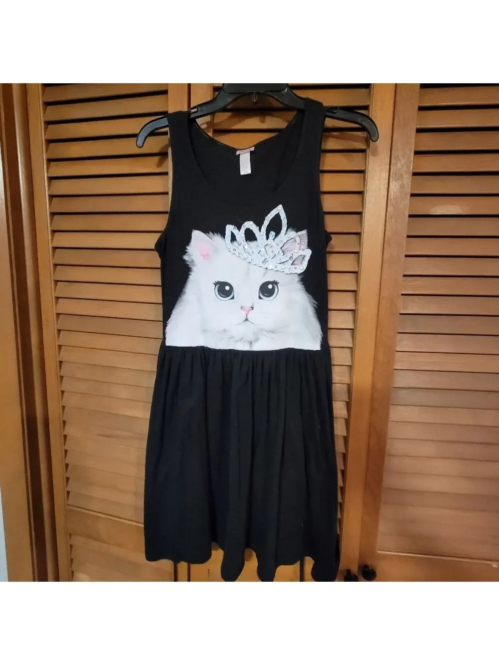 EUC Girl's 18 Justice Sleeveless Dress Cat Princess